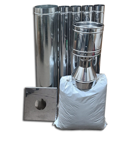 Kit 100 mm Chimenea inox estandar - Pellet